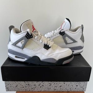 2012!! Air Jordan 4 Retro white/black cement-grey